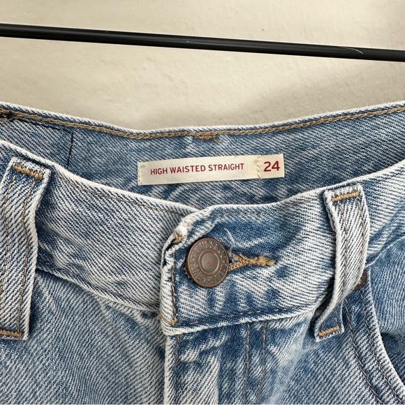 Levi’s High Waisted Straight Jeans Size 24 - Picture 2 of 3
